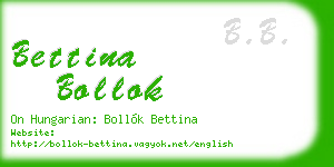 bettina bollok business card